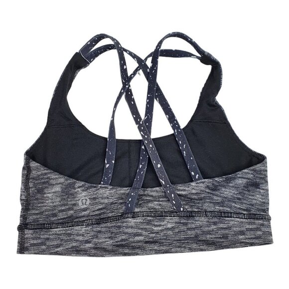 Lululemon Energy Bra Dramatic Static White Black 4 - Picture 2 of 7